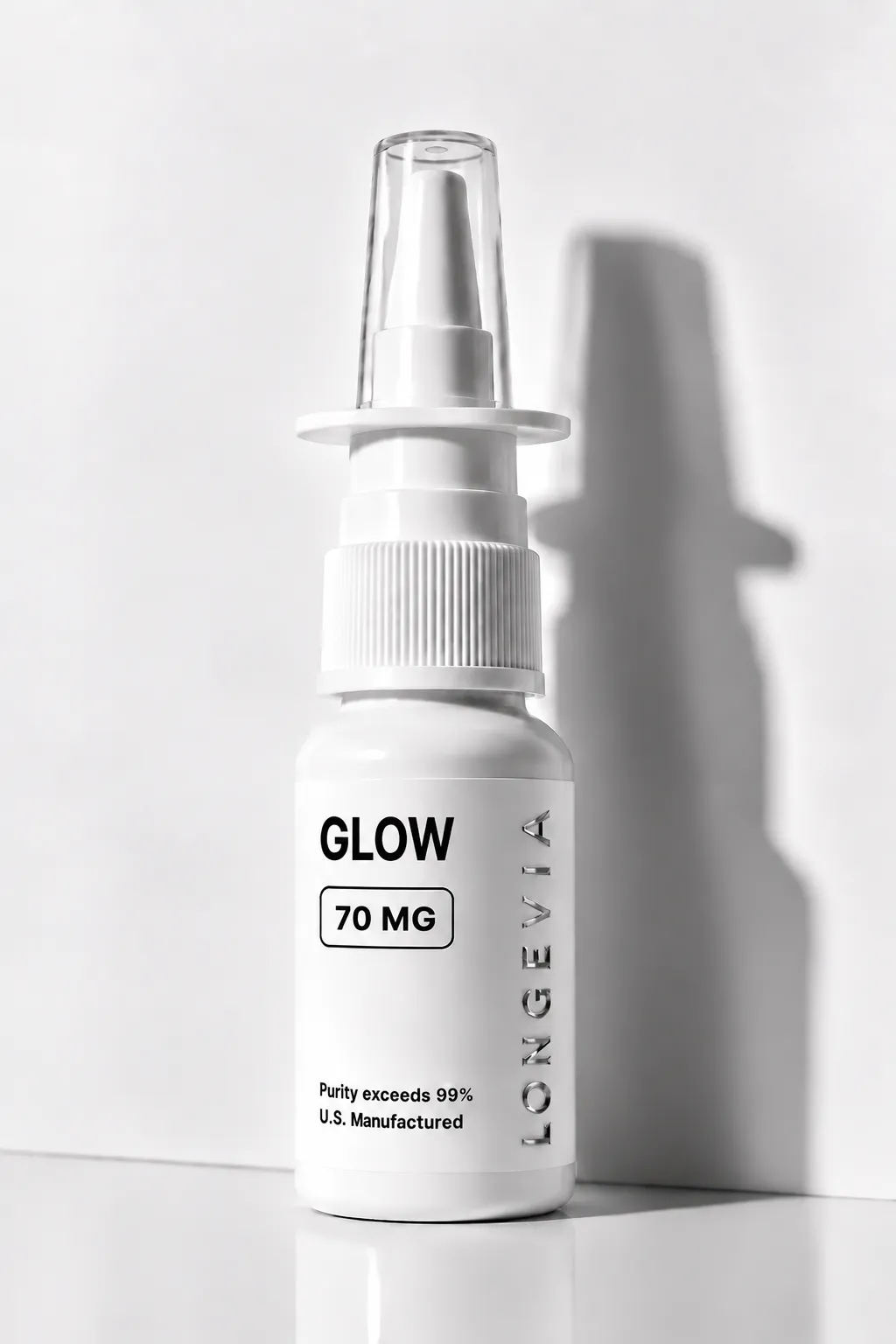 Glow 70mg — 45 Sprays research peptide vial